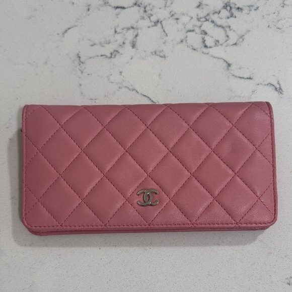 CHANEL Handbags - Chanel Pink Quilted Leather Wallet